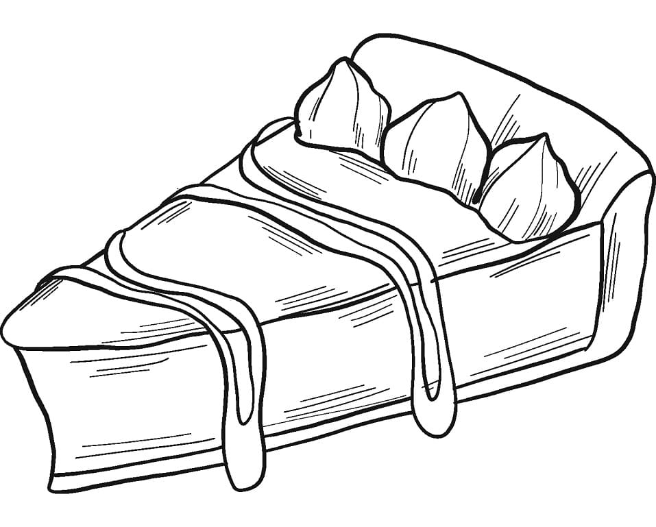 Desenho de Torta para Colorir Imprimivel e Pintar