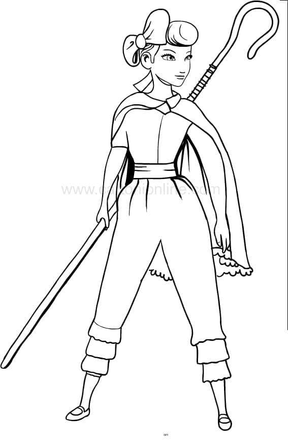 Desenho de Bo Peep Toy Story para Colorir e Pintar