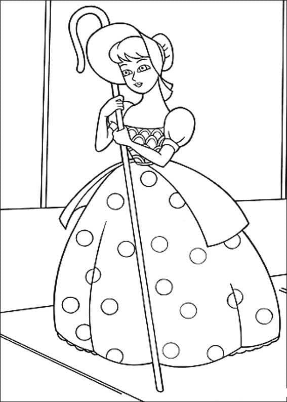Desenho de Bo Peep de Toy Story para Colorir e Pintar