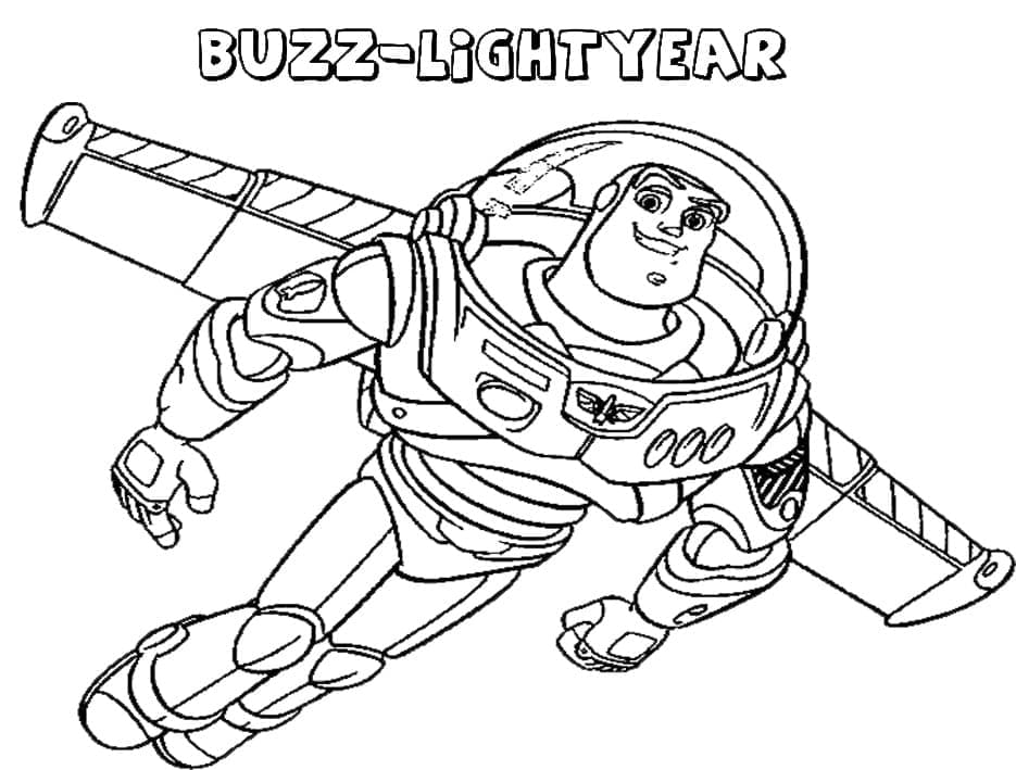 Desenho de Buzz Lightyear Toy Story para Colorir e Pintar