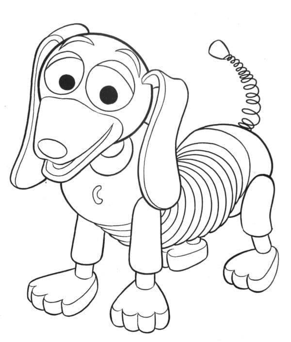 Desenho de Cachorro Slinky de Toy Story para Colorir e Pintar