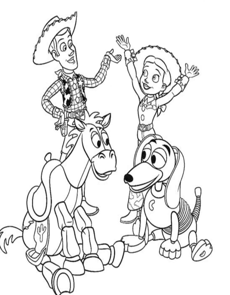 Desenho de Disney Pixar Toy Story para Colorir e Pintar