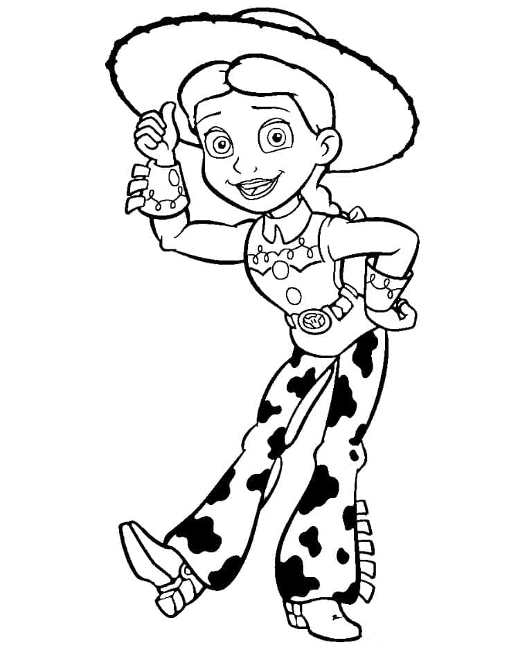 Desenho de Jessie Toy Story para Colorir e Pintar
