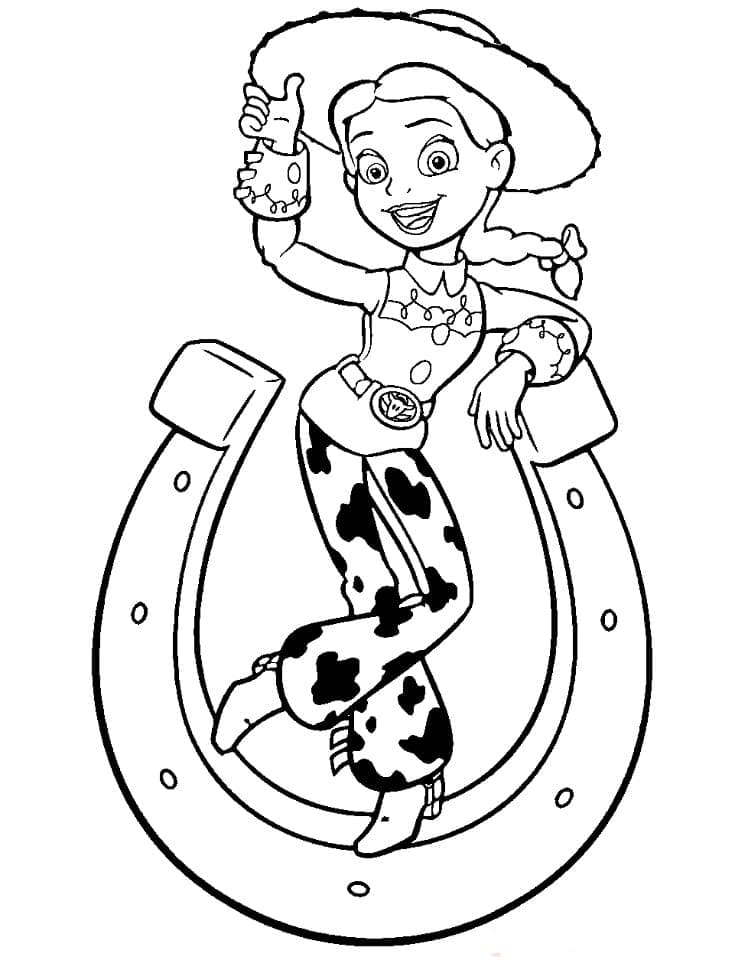 Desenho de Jessie de Disney Toy Story para Colorir e Pintar
