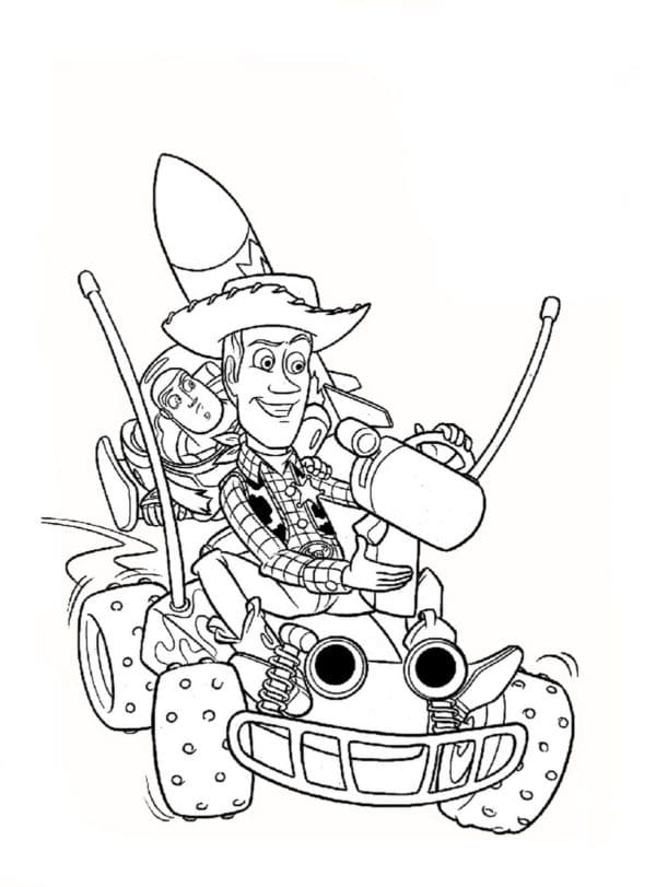 Desenho de Melhor Parceiro de Toy Story para Colorir e Pintar