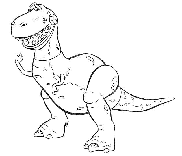 Desenho de Rex de Toy Story para Colorir e Pintar