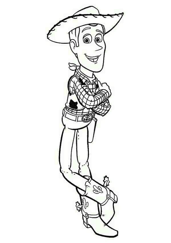 Desenho de Woody Toy Story para Colorir e Pintar