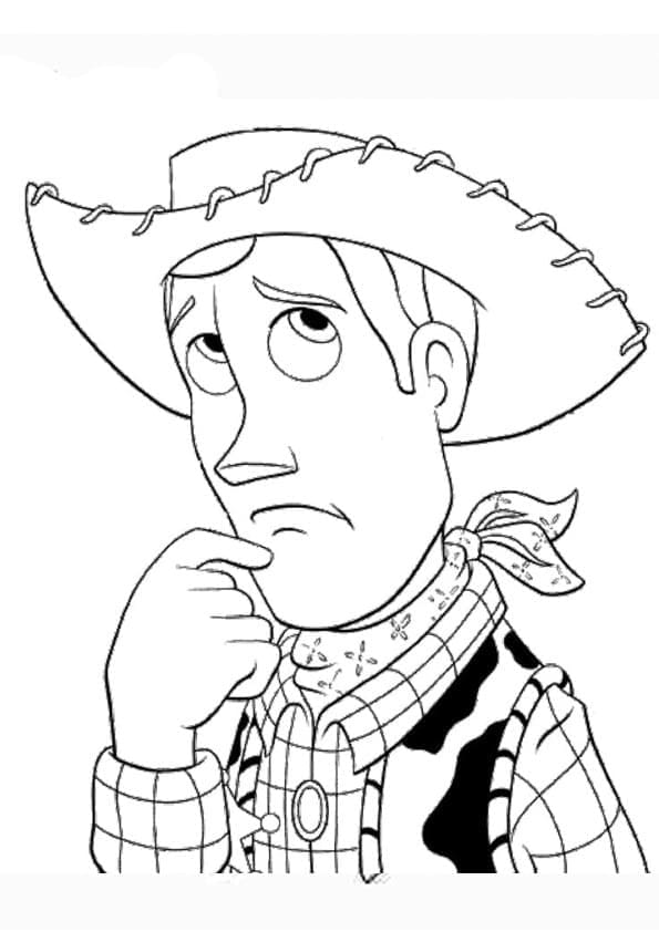 Desenho de Xerife Woody Toy Story para Colorir e Pintar