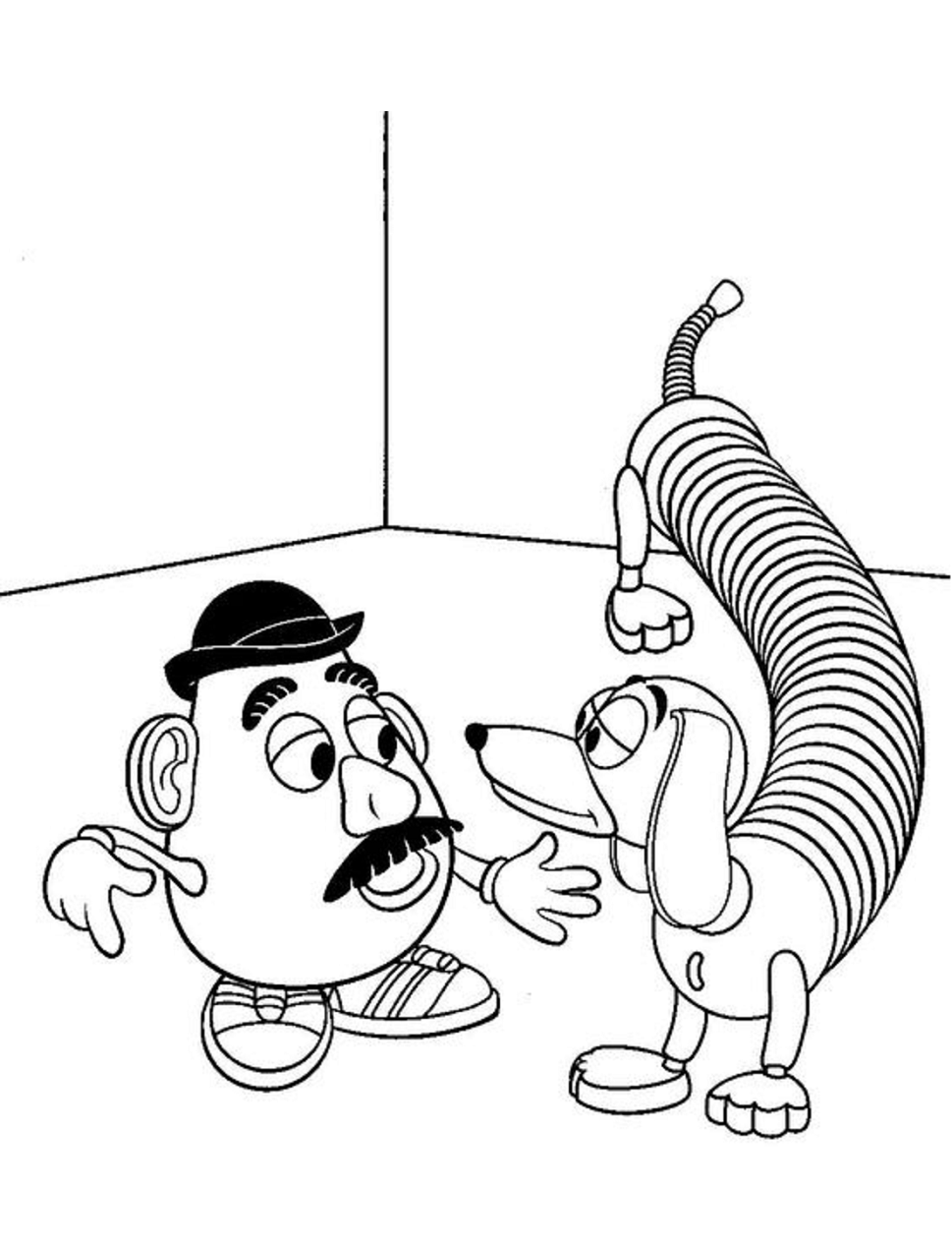 Desenho de Cabeça de Batata de Toy Story para Colorir e Pintar