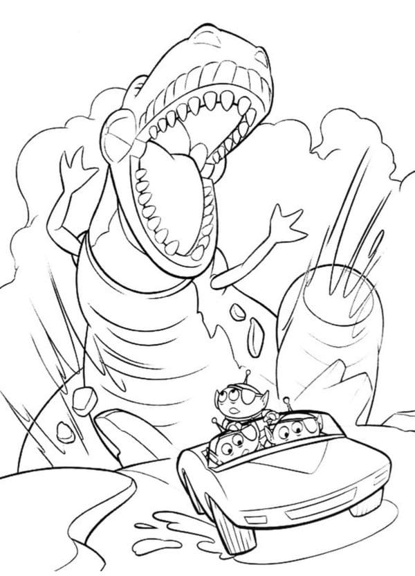 Desenho de Dragão Maligno de Toy Story para Colorir e Pintar