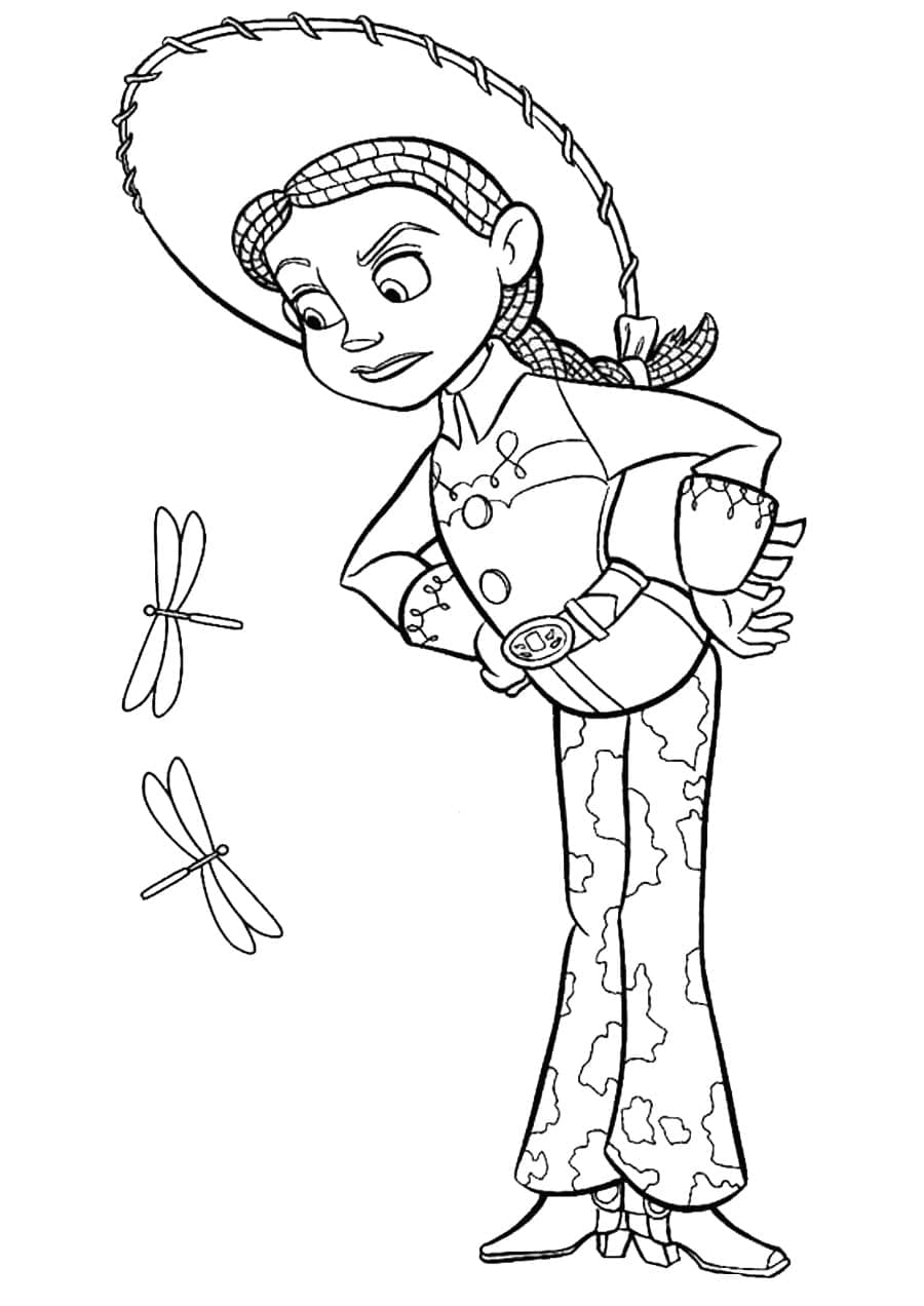 Desenho de Jessie e as Libélulas Toy Story para Colorir e Pintar
