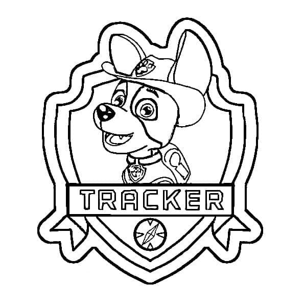 Desenho de Patrulhá Canina Tracker para Colorir e Pintar