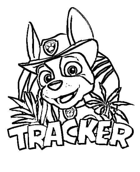 Desenho de Tracker Patrulhá Canina para Colorir e Pintar