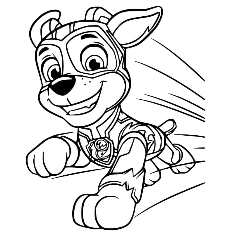 Desenho Tracker de Patrulhá Canina 8 para Colorir e Pintar