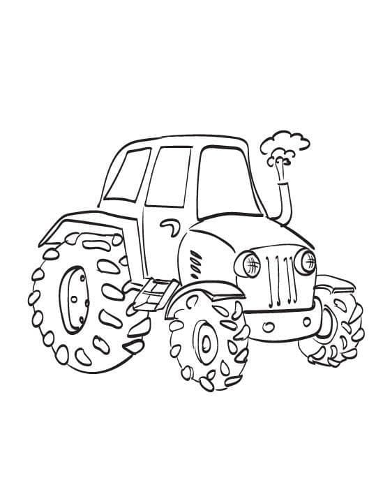Desenho de Trator Imprimivel para Colorir e Pintar