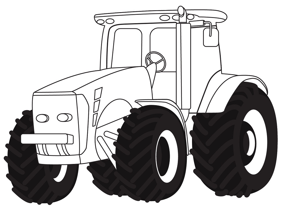 Desenho de Trator Fácil de Desenhar e Pintar Grátis