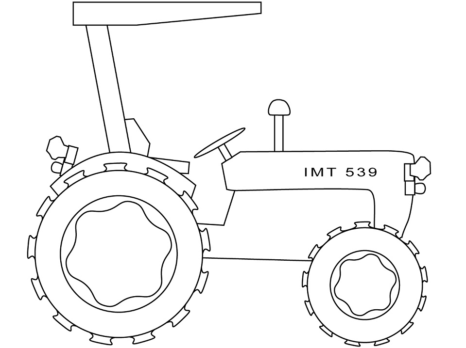 Desenho de Trator Simples e Pintar