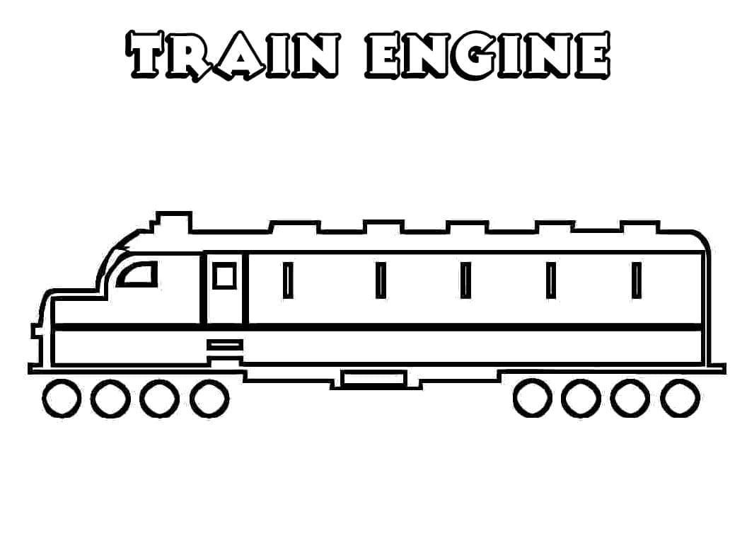 Desenho de Trem Fácil para Colorir e Pintar