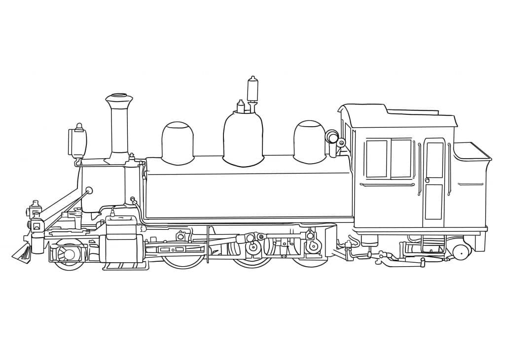 Desenho de Trem Imprimivel para Crianças para Colorir e Pintar