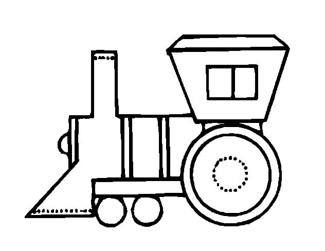 Desenho de Trem para Crianças para Colorir e Pintar