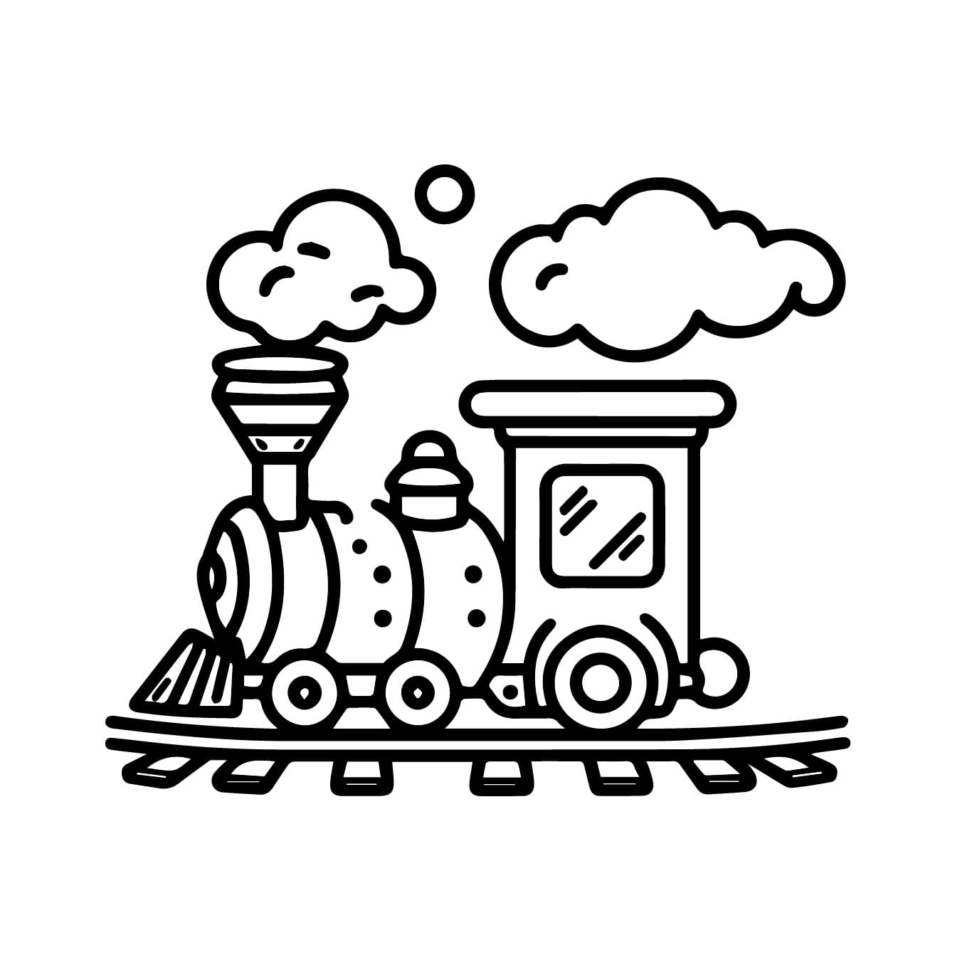 Desenhos de Imprimivel Trenzinho para Colorir e Pintar