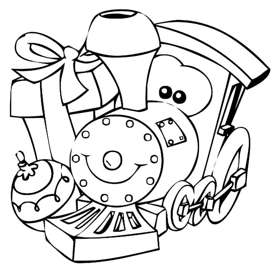 Desenhos de Trenzinho Animado para Colorir e Pintar