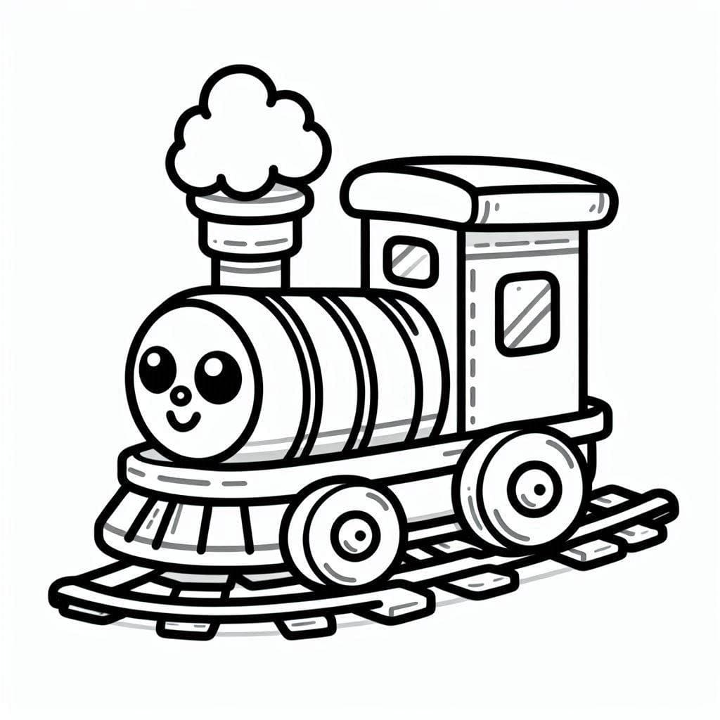 Desenhos de Trenzinho Imprimivel Grátis para Crianças para Colorir e Pintar