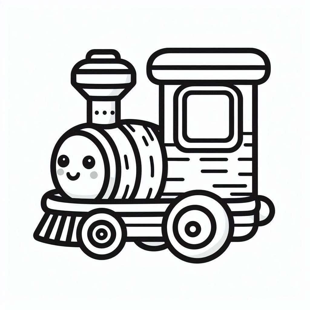 Desenhos de Trenzinho Imprimivel para Crianças para Colorir e Pintar