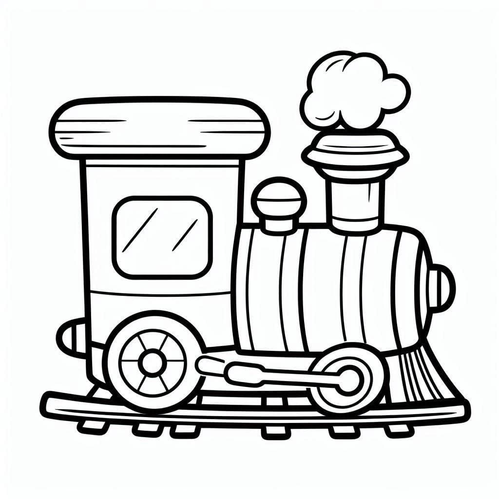 Desenhos de Trenzinho para Crianças para Colorir e Pintar