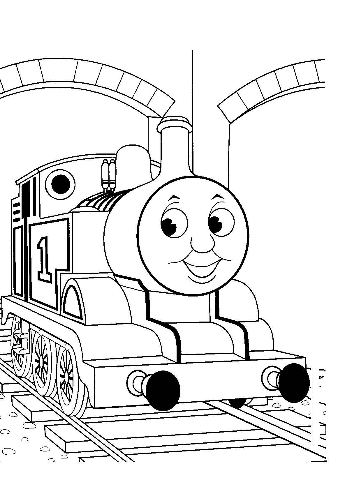 Desenho de Trem Download para Colorir e Pintar