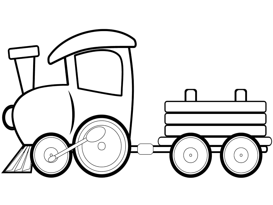 Desenho de Trem Download Pdf para Colorir e Pintar