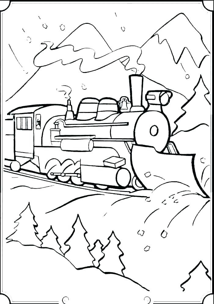 Desenho de Trem para Colorir Imprimivel e Pintar