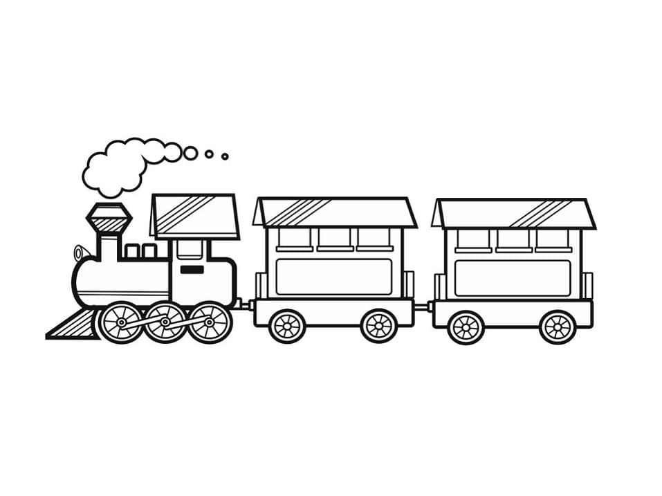Desenho de Trem para Imprimir Download e Pintar