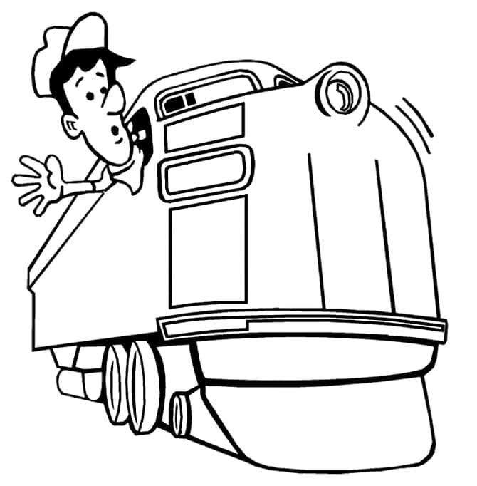 Desenho de Trem para Pintar Download