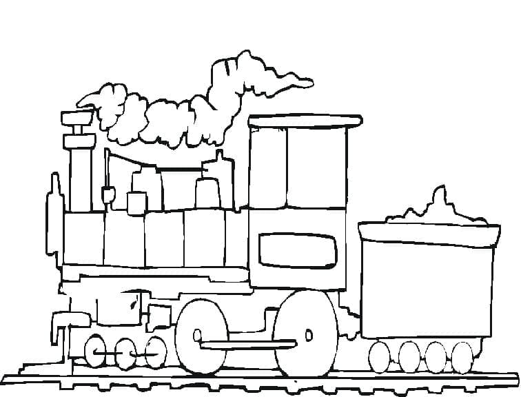 Desenho de Trem para Pintar Pdf Grátis