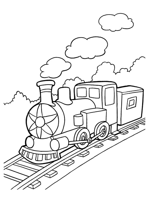 Desenho de Trem Pdf para Colorir e Pintar