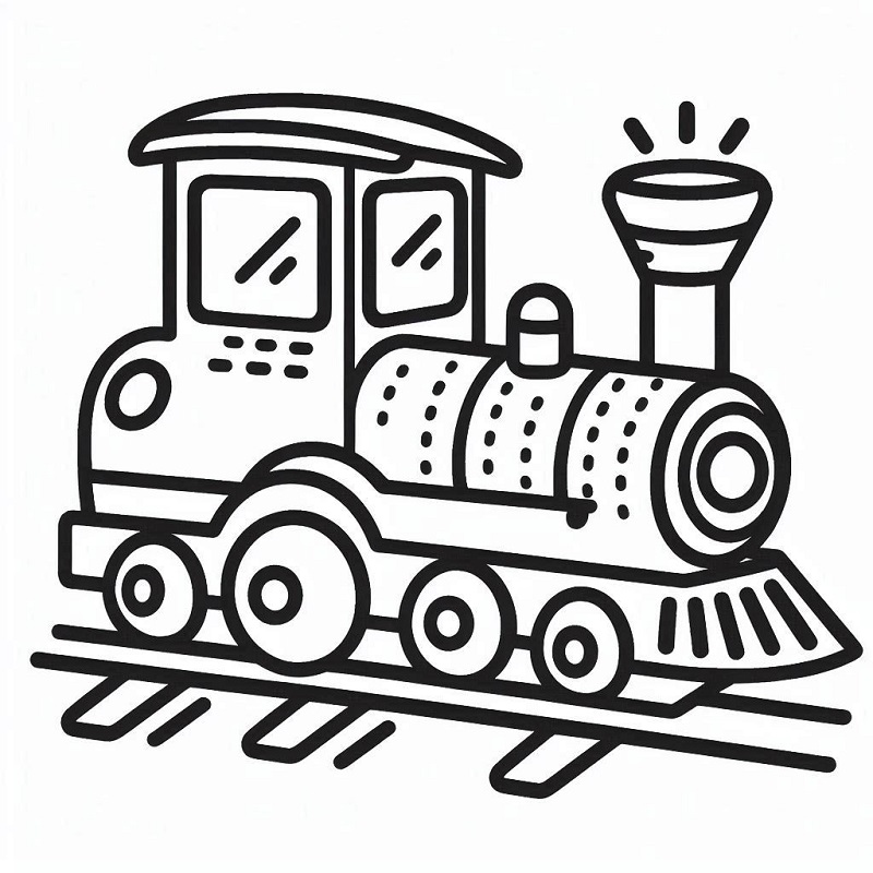 Desenho Vagão de Trem para Colorir e Pintar