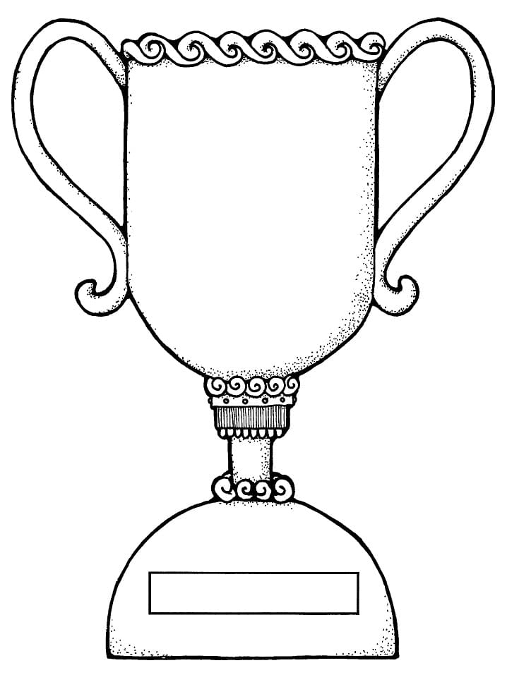 Desenho de Trofeu para Pintar Pdf Grátis