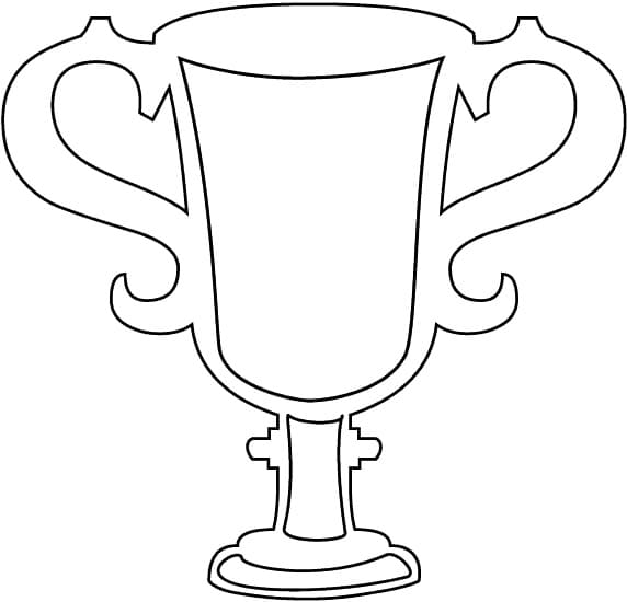 Desenho de Trofeu Pdf para Colorir Grátis e Pintar