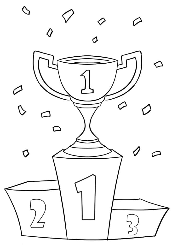 Desenho de Trofeu Pdf para Imprimir e Colorir e Pintar