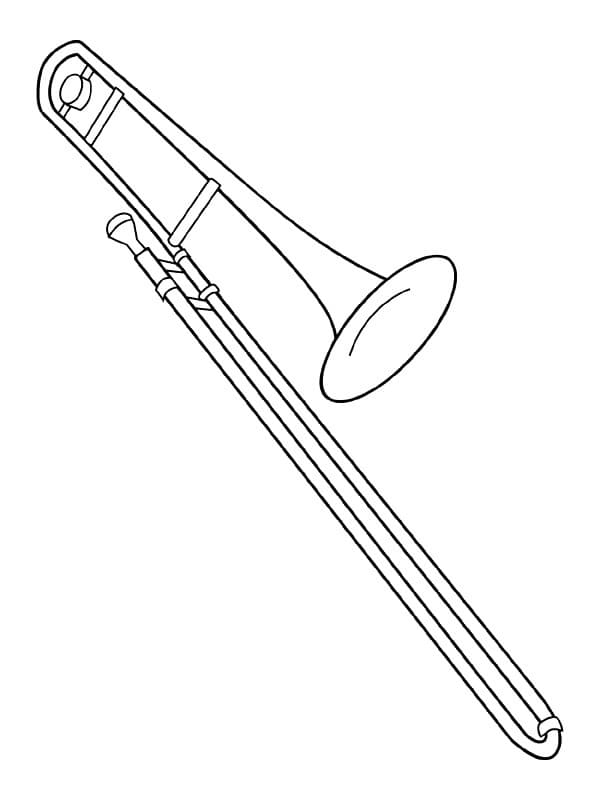 Desenho de Trombone Grátis para Colorir e Pintar