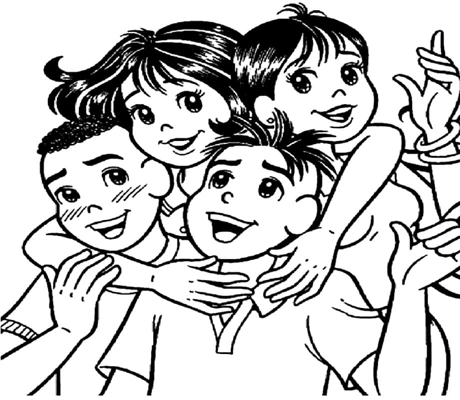 Desenho Turma da Monica Jovem para Imprimir e Colorir Grátis e Pintar