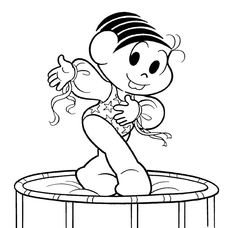 Desenhos de Adorável Monica Ginasta Olímpica para Colorir e Pintar