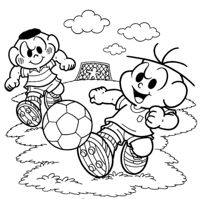 Desenhos de Cebolinha e Cascão Turma da Monica para Colorir e Pintar