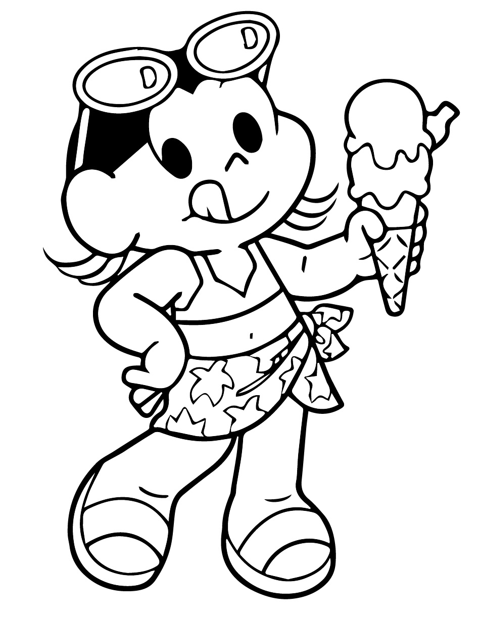 Desenhos de Magali Turma da Monica para Colorir e Pintar