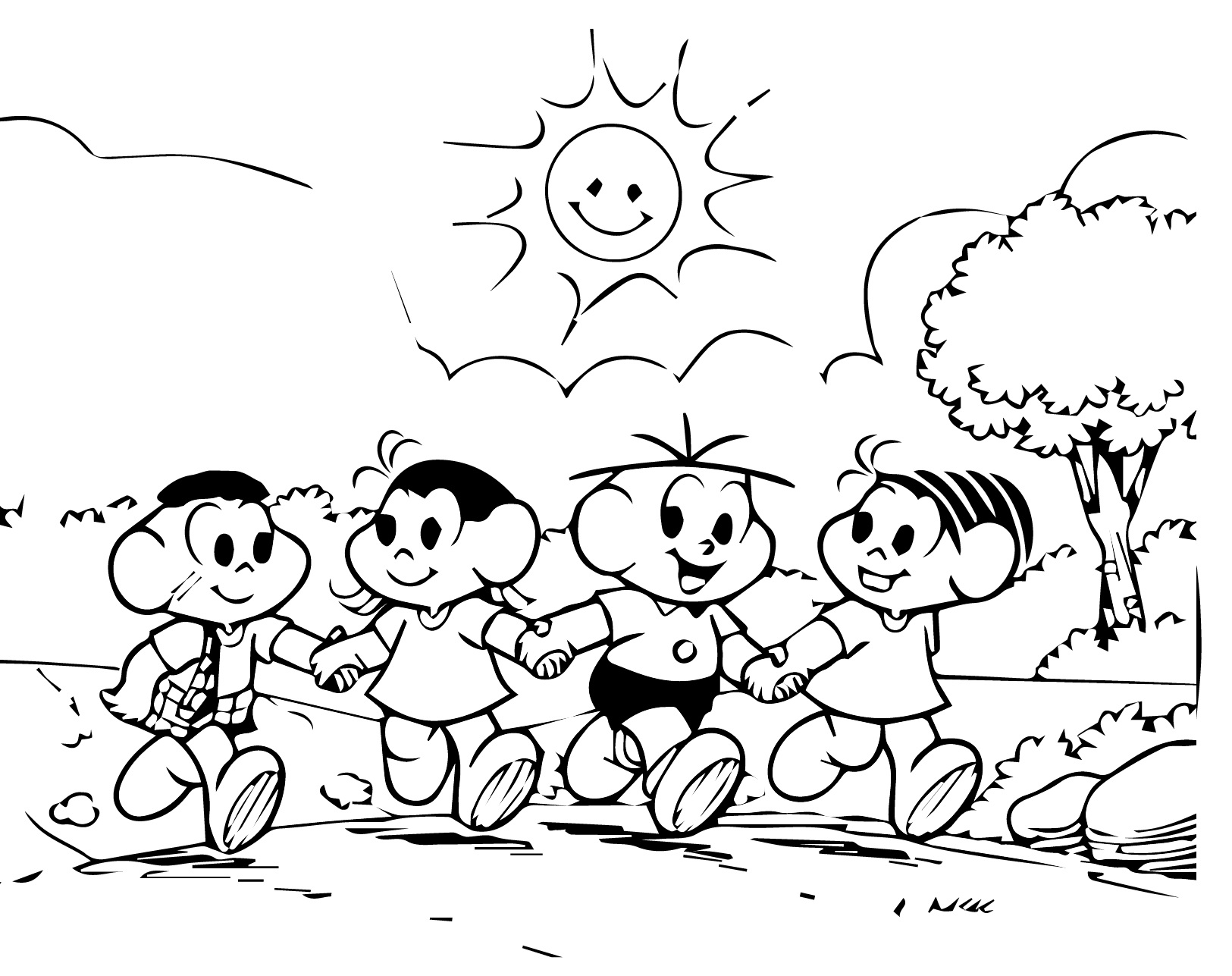 Desenhos de Monica e Amigos para Colorir e Pintar