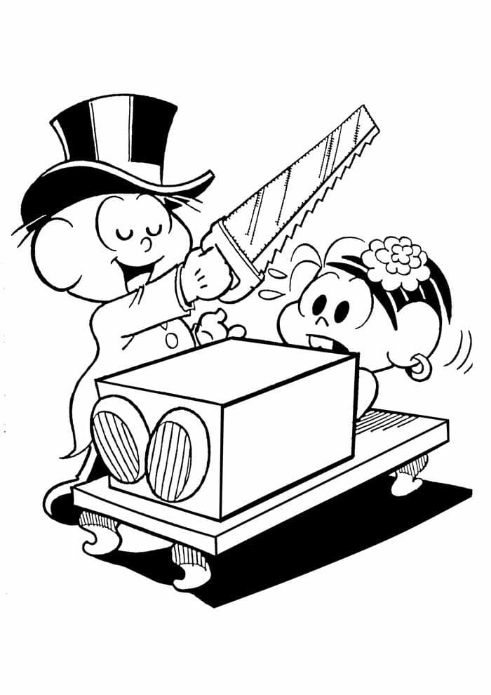 Desenho de Cebolinha Mágico Turma da Monica para Colorir e Pintar