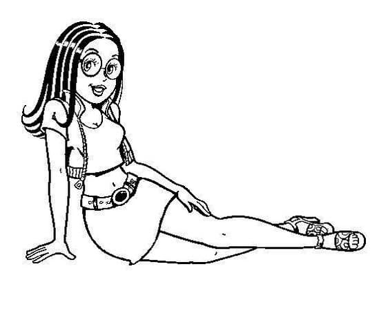 Desenho de Adorável Tina para Colorir e Pintar