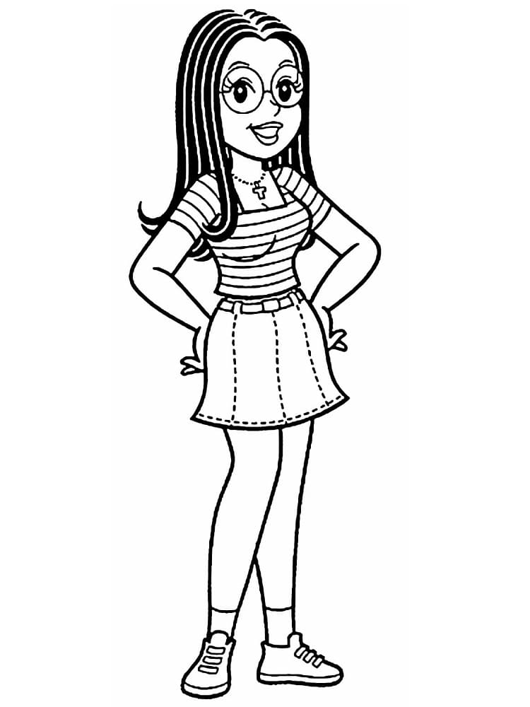 Desenho de Linda Tina para Colorir e Pintar