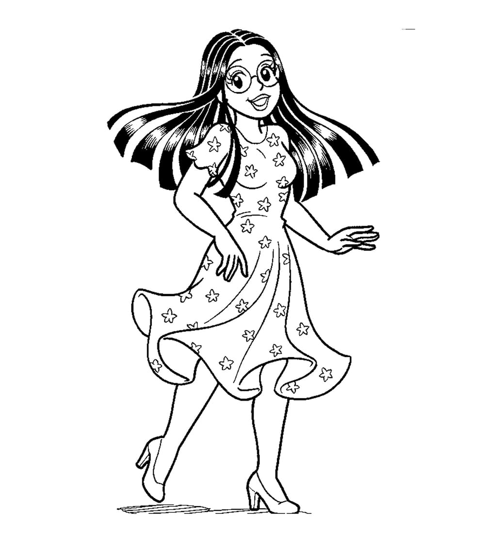 Desenho de Tina e Linda para Colorir e Pintar